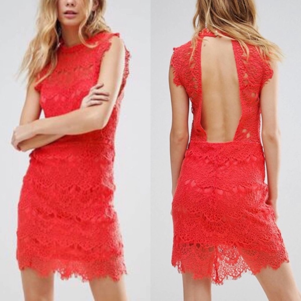 Free People Daydream Bodycon dress in Coral
